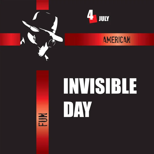 Calendar Event Celebrated July Invisible Day — Image vectorielle