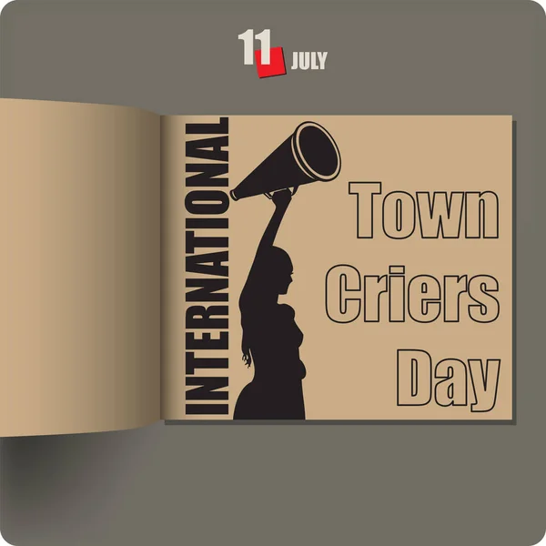 Album Spread Date July Town Criers Day — Vettoriale Stock