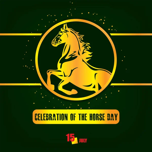 Calendar Event Celebrated July Celebration Horse Day — Stok Vektör