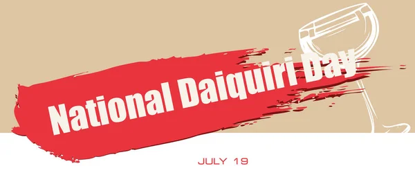 Card Event July Day National Daiquiri Day — Vettoriale Stock