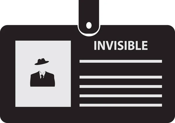 Identification Card Invisible Clip Vector Illustration — Stock Vector