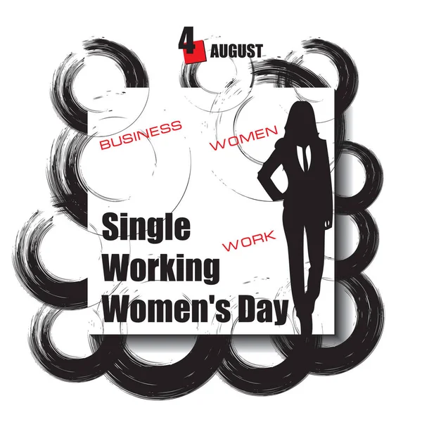 Calendar Event Celebrated August Single Working Womens Day — Image vectorielle