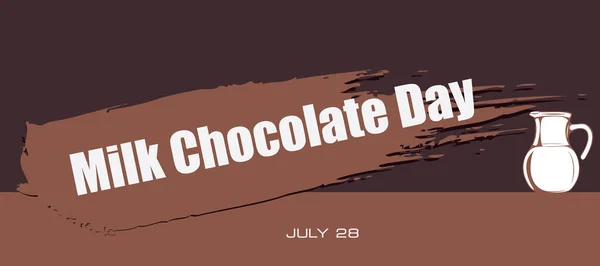 Card Event July Day Milk Chocolate Day — Archivo Imágenes Vectoriales