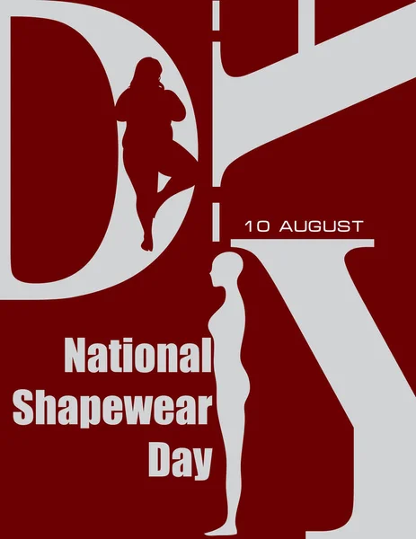 Poster August Event National Shapewear Day — Image vectorielle