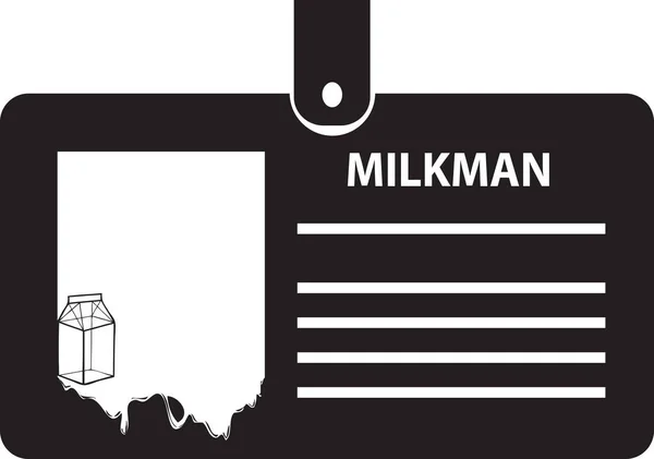 Identification Card Milkman Clip Vector Illustration — Wektor stockowy