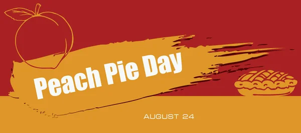 Card Event August Day Peach Pie Day — Stockvektor