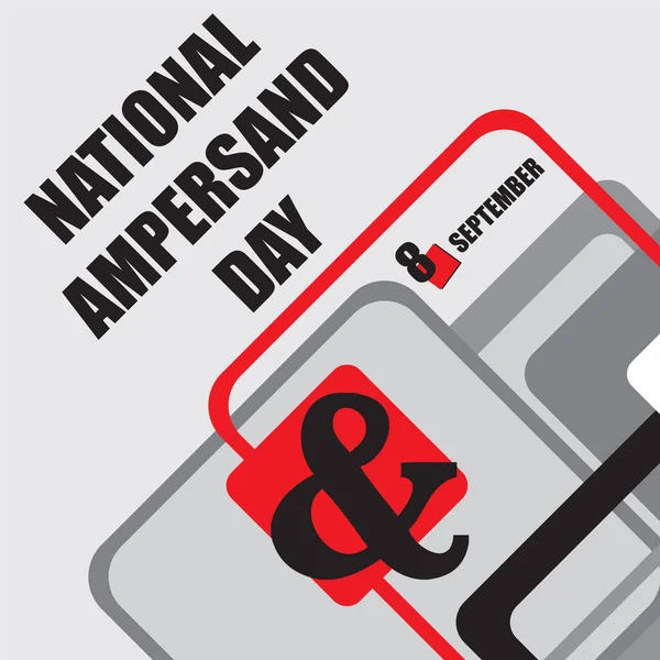 Calendar Event Celebrated September National Ampersand Day — ストックベクタ