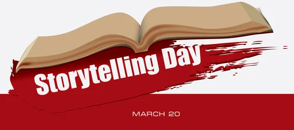 Card Event March Day World Storytelling Day — Stockvektor