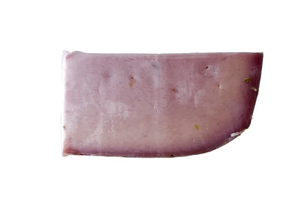 Beyaz Arka Planda Bir Parça Eflatun Peyniri — Stok fotoğraf