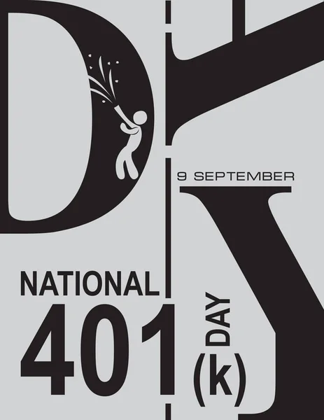 Affiche Voor Het September Evenement Vierhonderd Een Dag — Stockvector