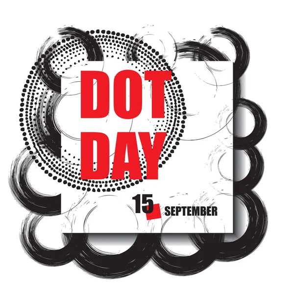 Evento Del Calendario Celebra Septiembre Dot Day — Vector de stock