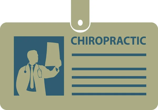 Identification Card Chiropractic Clip Vector Illustration — Stock Vector