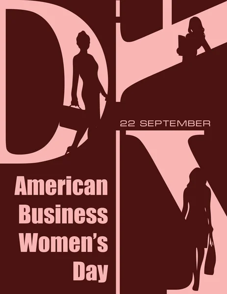 9月のイベントのポスター American Business Ladions Day — ストックベクタ