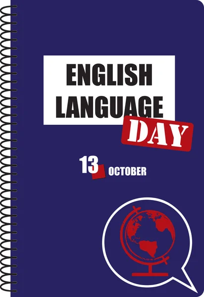 Octubre Evento Dedicado Lengua Inglesa Estudio Uso — Archivo Imágenes Vectoriales
