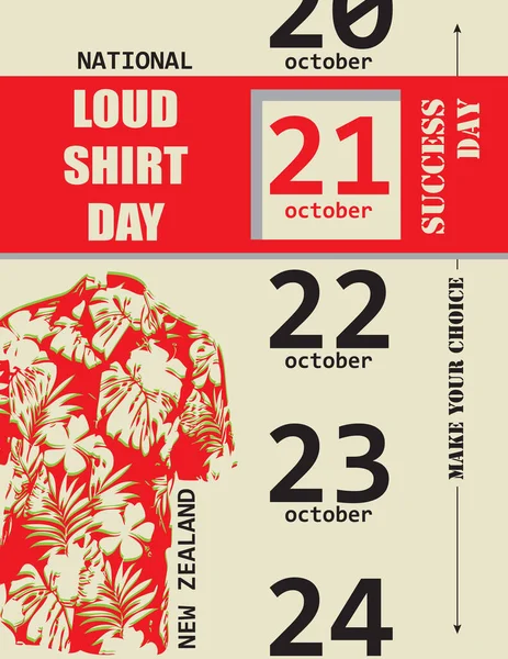 Fiesta Nacional Nueva Zelanda Día Camisa Fuerte Celebrado Cada Año — Archivo Imágenes Vectoriales