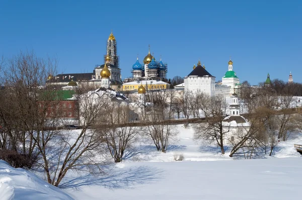 Трійця Сергієва лавра, зимовий час. Золотому кільцю Росії — стокове фото