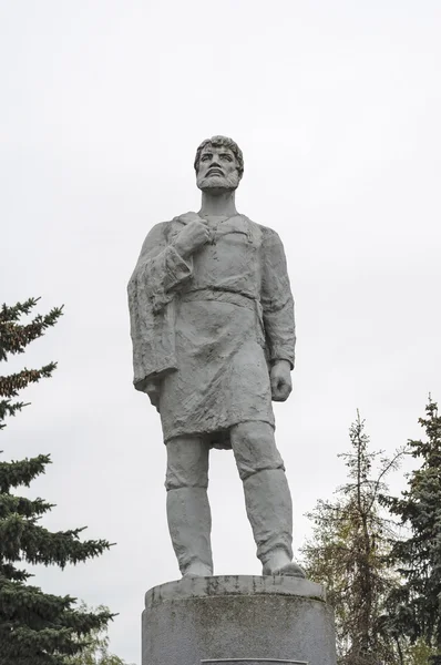 Statue of Semyon Dezhnev — Stock Photo, Image