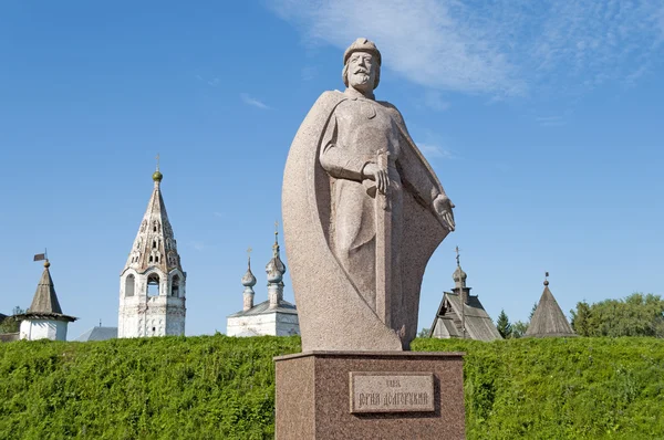 Monument to Yuri Dolgoruky, the founder of Yuriev-Polsky city — Stock Photo, Image