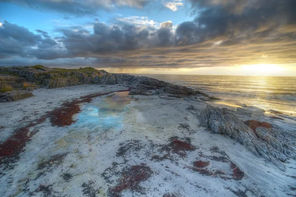 Sunset on the coast of Andoya in Norway — Stock Photo, Image