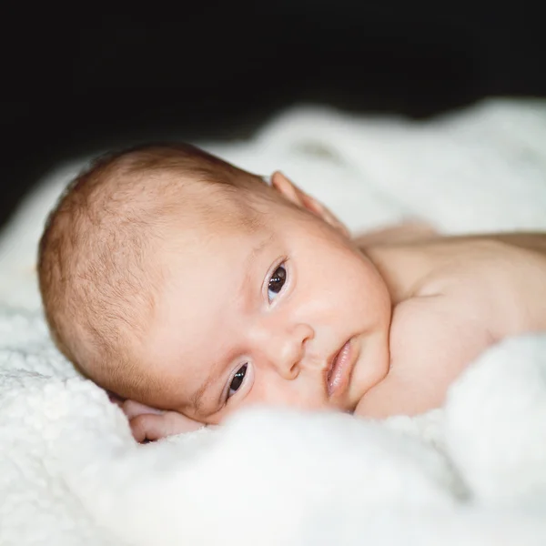 Newborn baby girl resting — Stock Photo, Image