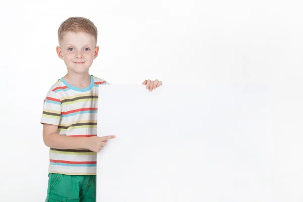 Niño sobre fondo blanco — Foto de Stock