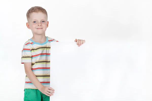 Niño sobre fondo blanco — Foto de Stock