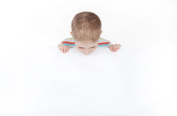 Boy on white background — Stock Photo, Image