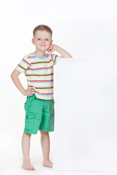 Boy on white background — Stock Photo, Image