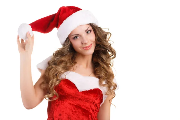 Mujer joven con regalos en Navidad —  Fotos de Stock