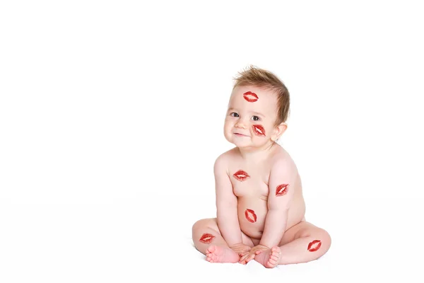 Naked kid smiling — Stock Photo, Image