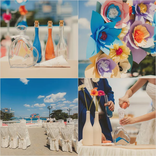 Collage de fotos de boda — Foto de Stock