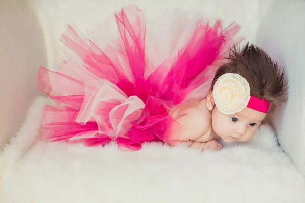 Portrait of very sweet little baby girl — Stock Photo, Image