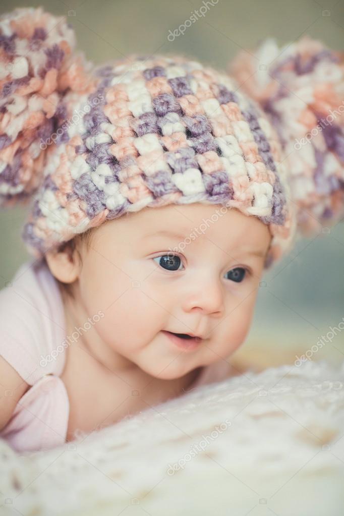newborn baby girl knitted hats