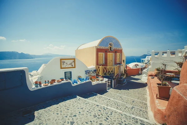 Benzersiz santorini mimarisi. Yunanistan — Stok fotoğraf