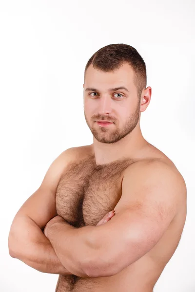 Portrait of a man attractive figure — Stock Photo, Image