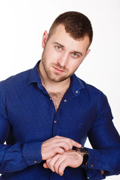 Business man, looking at his watch — Stock Photo, Image