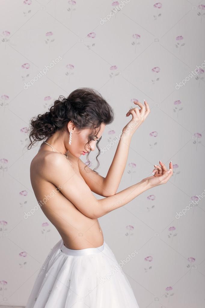 Nude girls playing with nipples