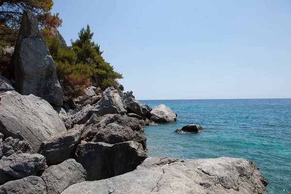 Rocce e Mar Mediterraneo — Foto Stock