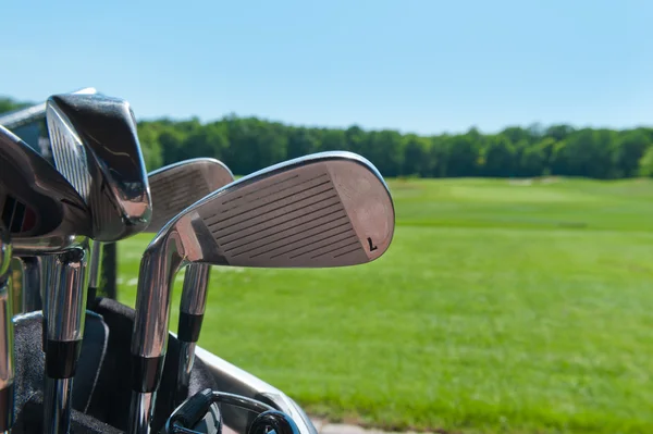 Dirty golf clubs — Stock Photo, Image