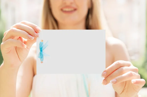 Card in hand — Stock Photo, Image