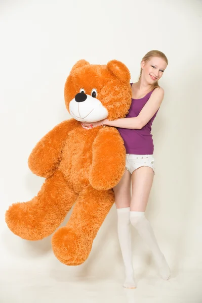 Orange teddy bear — Stock Photo, Image