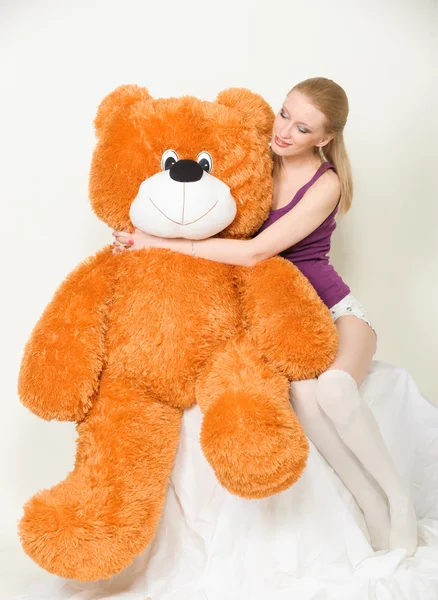 Orange teddy bear — Stock Photo, Image