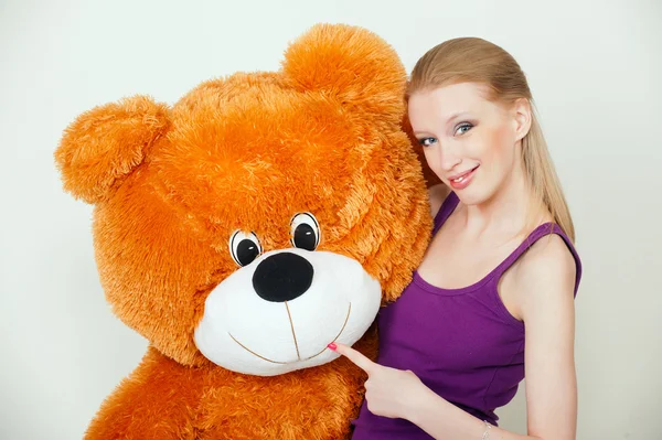 Orange teddy bear — Stock Photo, Image