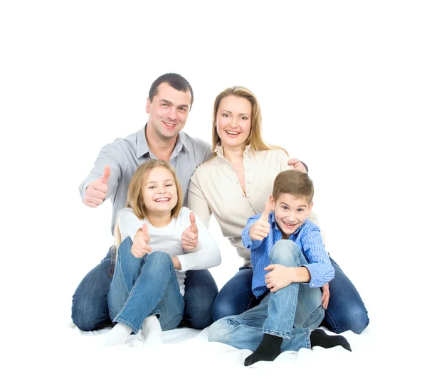 Happy friendly family — Stock Photo, Image