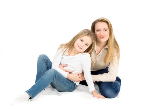 Two blondes: mother and daughter — Stock Photo, Image