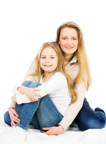 Two blondes: mother and daughter — Stock Photo, Image