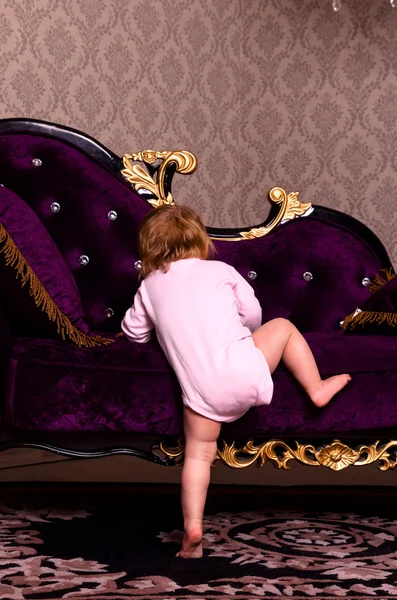Baby in luxury interior — Stock Photo, Image