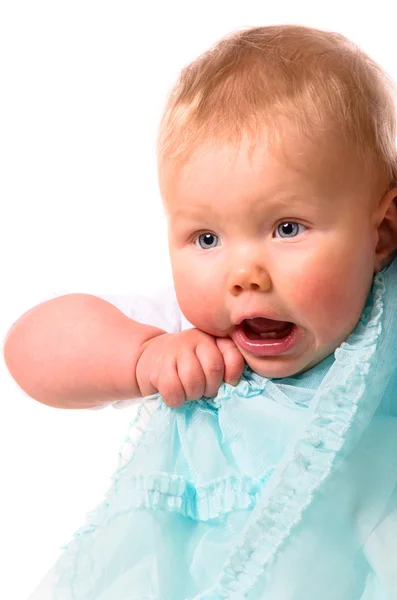 Baby auf weiß — Stockfoto