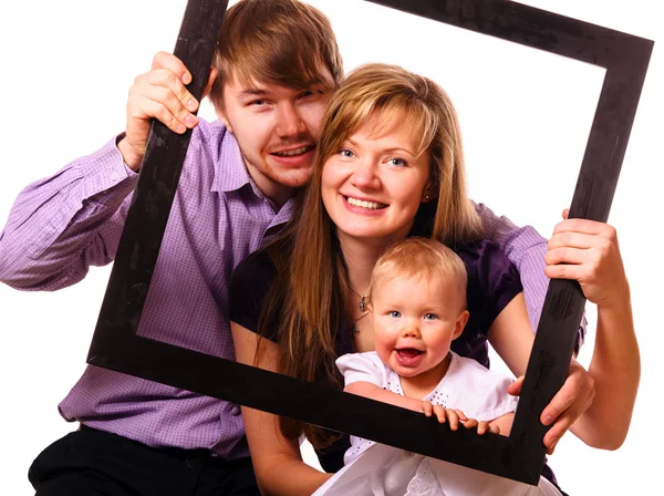 Gelukkig familie met baby — Stockfoto