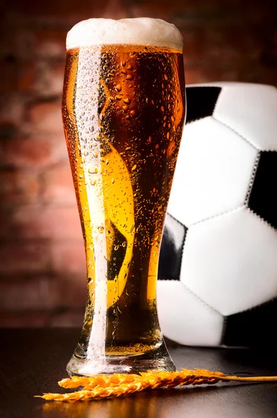 Bira topu ile — Stok fotoğraf
